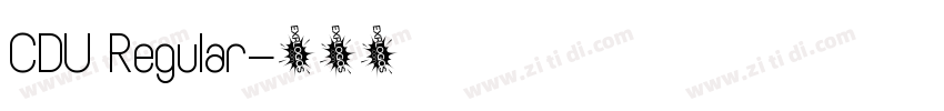 CDU Regular字体转换